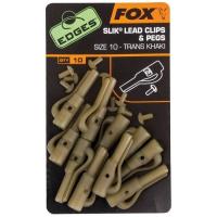 Zvsky na olovo s kolky Fox Edges Slik Lead Clip + Pegs vel. 10