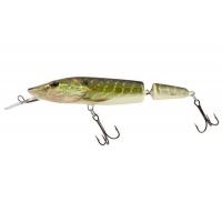 Wobler Salmo Pike Jointed Deep Runner - Real Pike Floating - 13cm